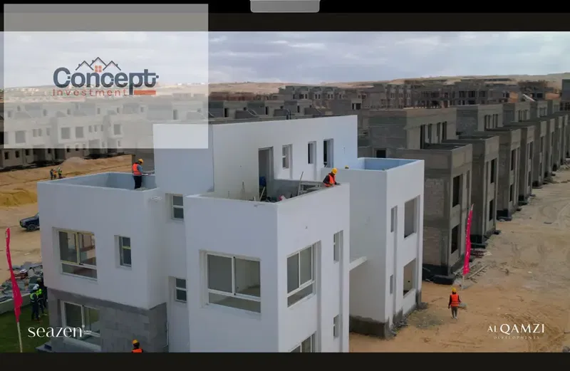 Fully finished with kitchen and Ac's villa for sale sea and lagoon view north coast el qamzi with instal. ras el hekma