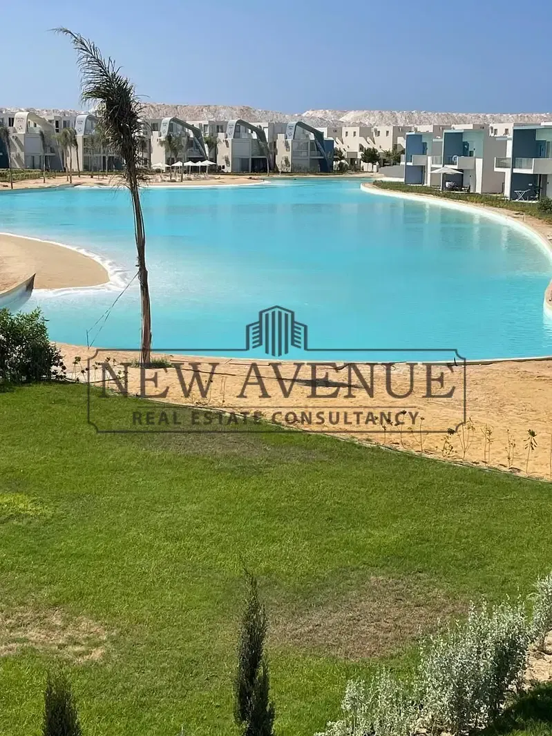 Ground chalet direct on lagoon with lowest Down payment for sale in Fouka bay