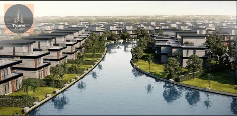 For sale, resale at a reduced price, a twin house villa, 275 square meters, directly on the lagoon, with a down payment and installments with the comp