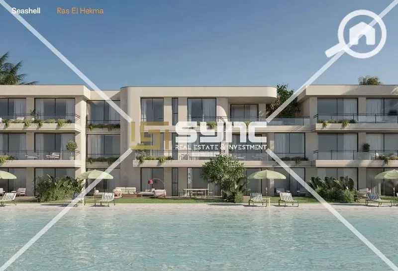 For sale, a fully finished chalet in Seashell Village, Ras El Hikma.