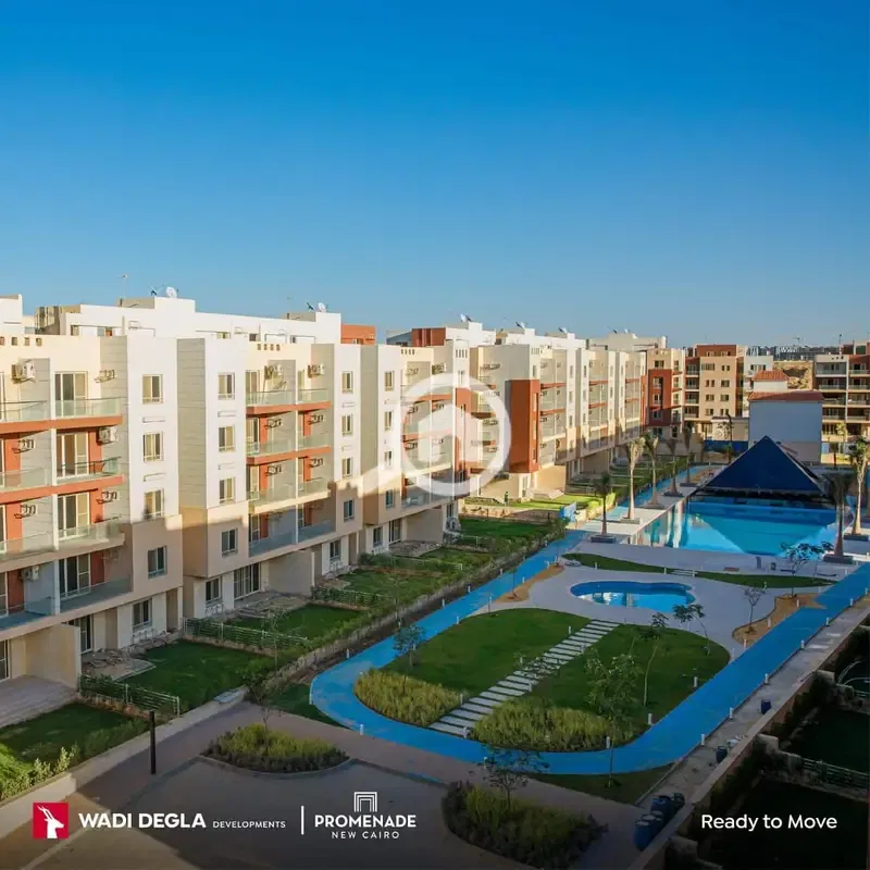 with down payment and installments own your apartment 225. M with Garden 100. M overlooking landscape in Promenade 5th settlement ready to move