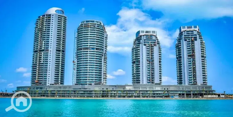 Chalet for sale in El Alamein Towers sea and lagoon view ready to move in installments